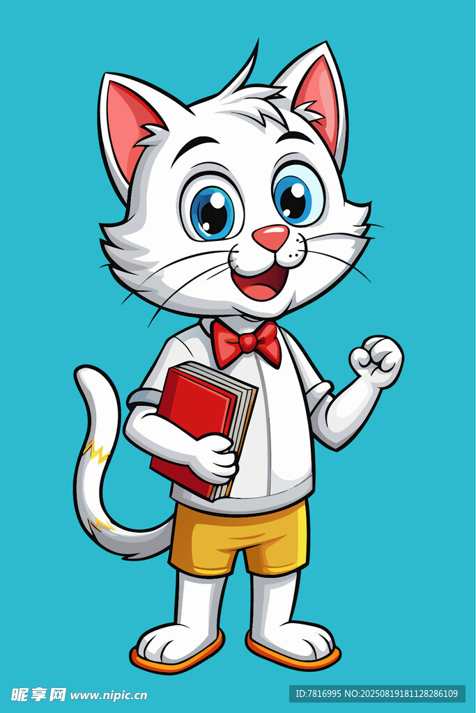 穿校服的可爱猫咪