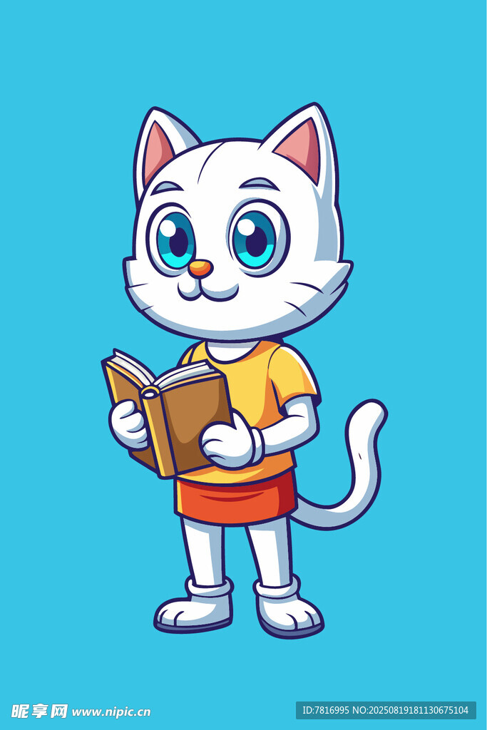 读书的可爱小猫