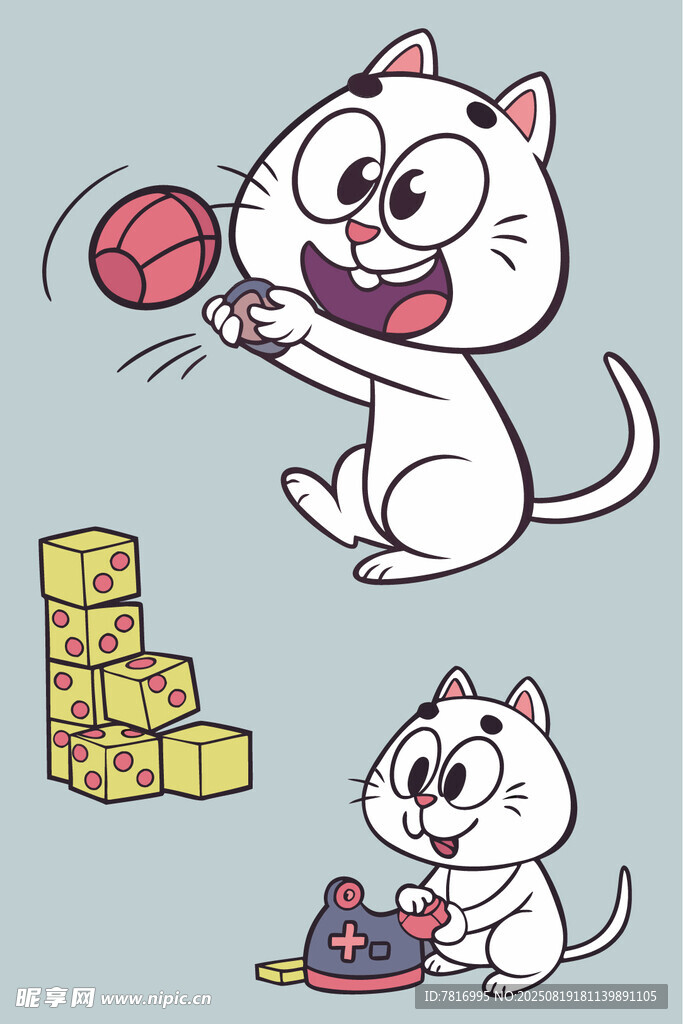 可爱猫咪玩耍瞬间