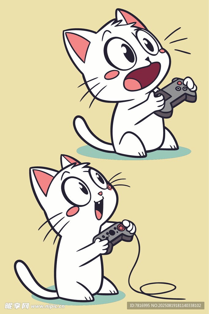 玩游戏的可爱猫咪