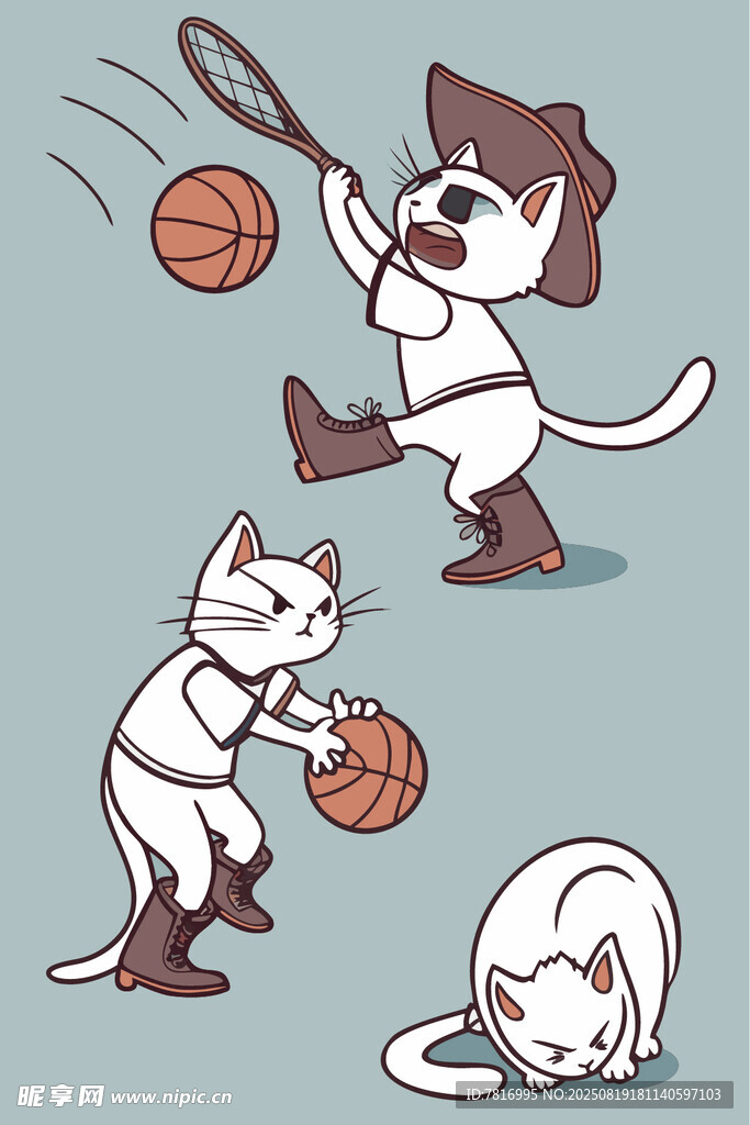猫狗欢乐玩球瞬间