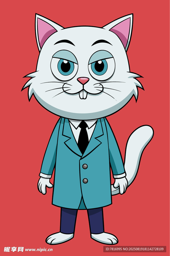 穿西装的可爱猫咪