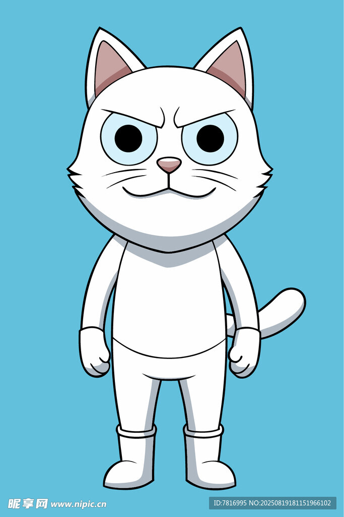 卡通猫咪拟人化形象