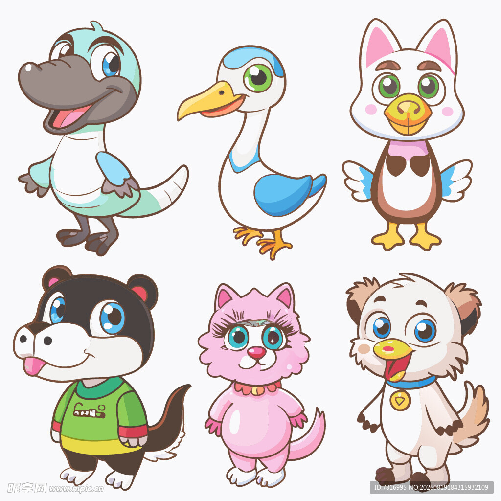 可爱动物卡通形象集合