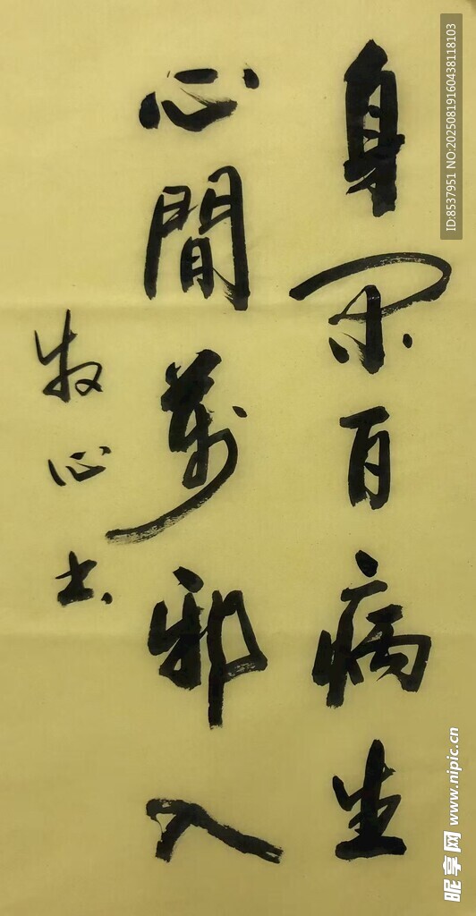 身闲百病生 杨克东书法