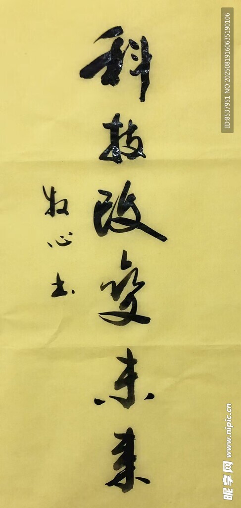 科技改变未来 杨克东书法
