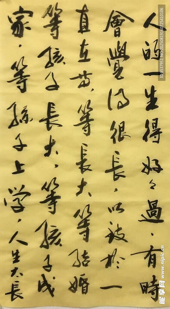 人的一生 杨克东书法