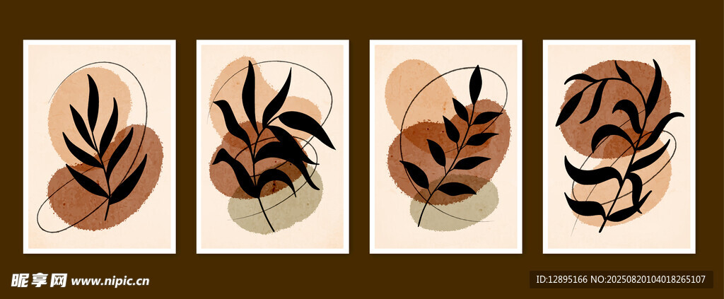 抽象植物图案艺术插画