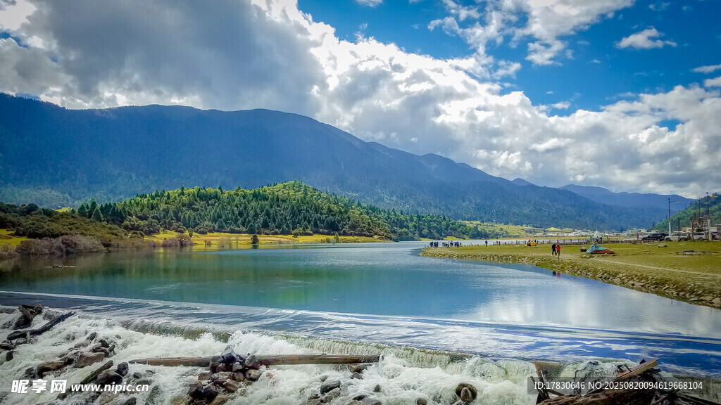 美丽山水湖景自然风光图
