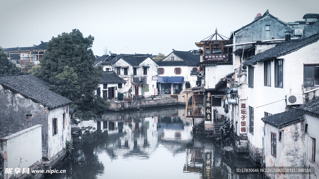 江南水乡古村落风景