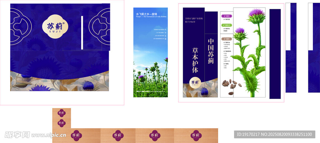 蓝色清新风包装设计展示