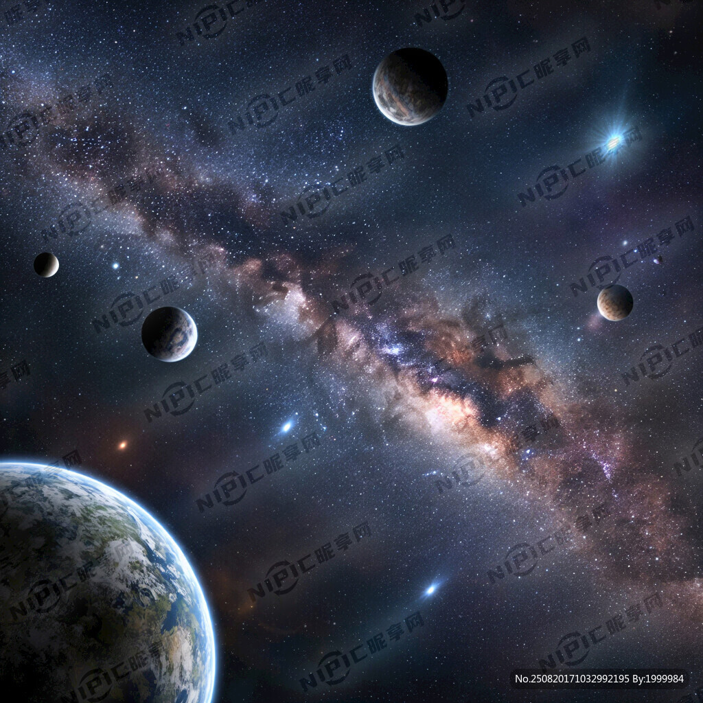 外太空 大小星球 银河 梦幻