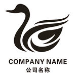 简约天鹅公司标志设计