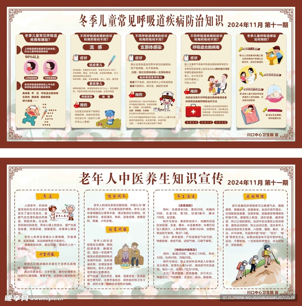 老年人健康生活知识展板