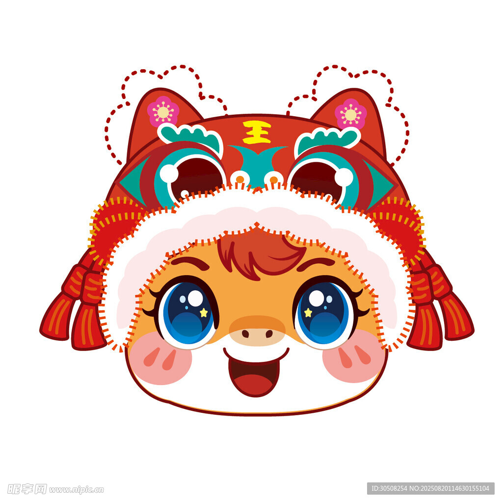 小马虎头帽萌娃形象