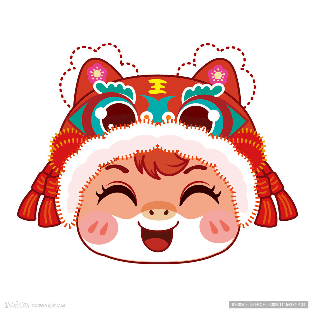 小马虎头帽萌娃形象