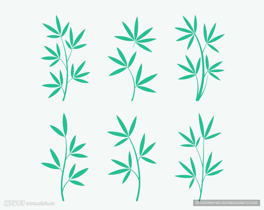 绿竹图案