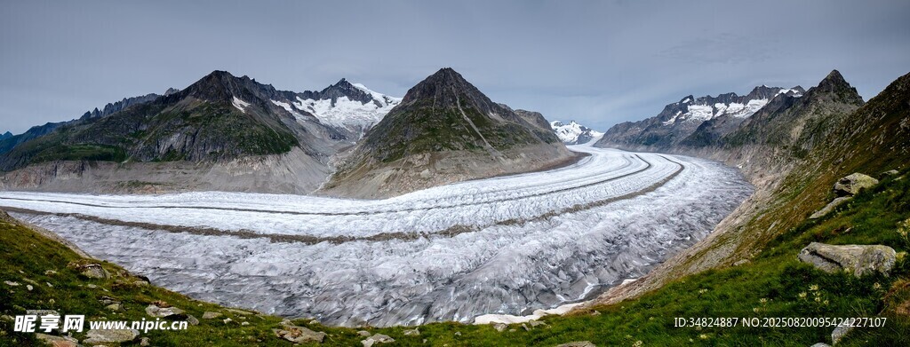 壮丽雪山冰川景观