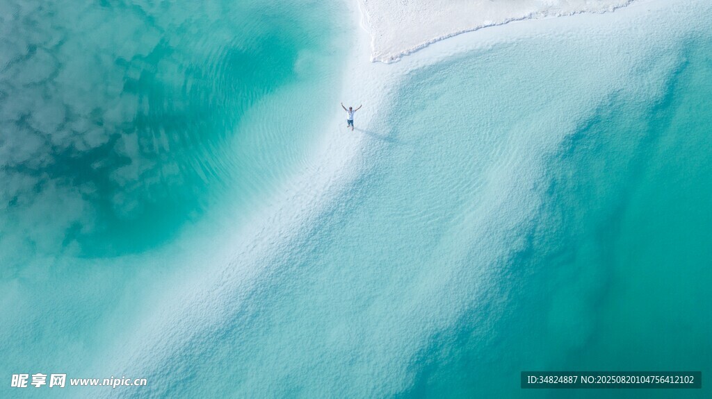 俯瞰碧海白沙美景
