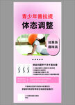 青少年体态调整宣传海报