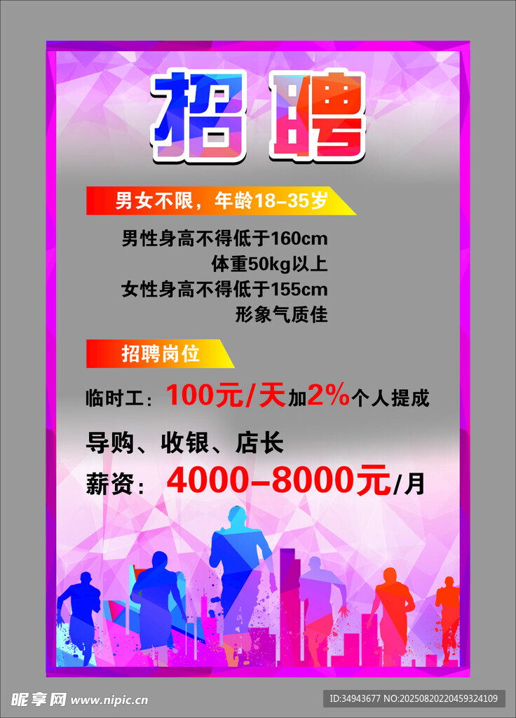 企业招聘海报  诚聘精英