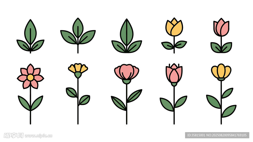 手绘花卉图案