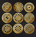 金色圆形图案