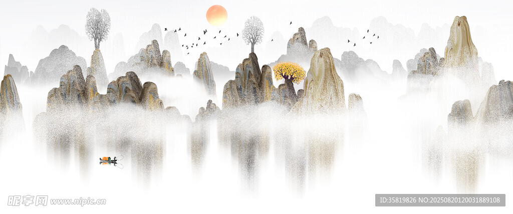 水墨山水意境图