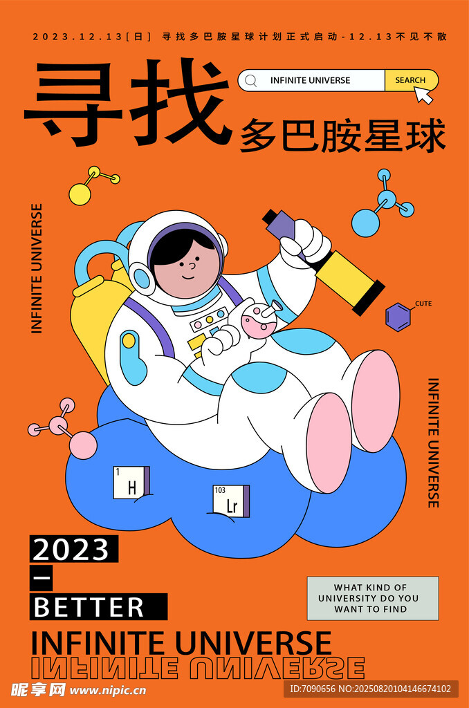 寻找多巴胺星球海报设计