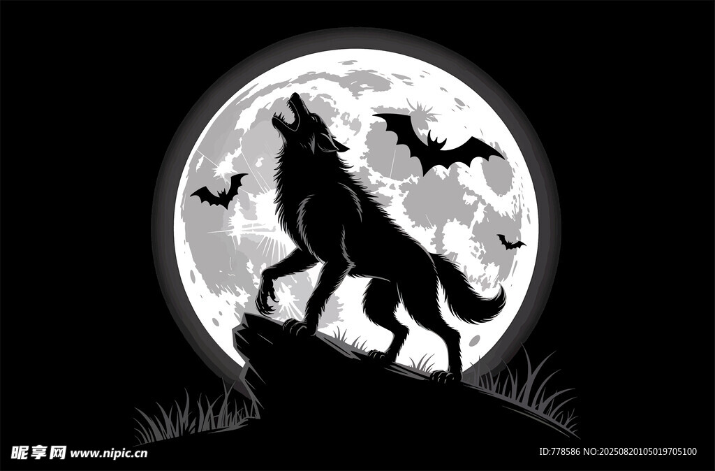 月夜狼插图
