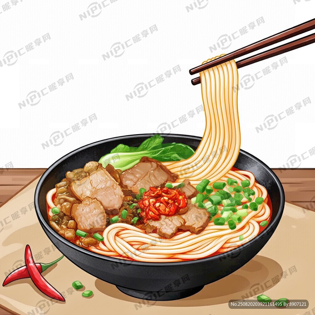 南宁老友粉 插画