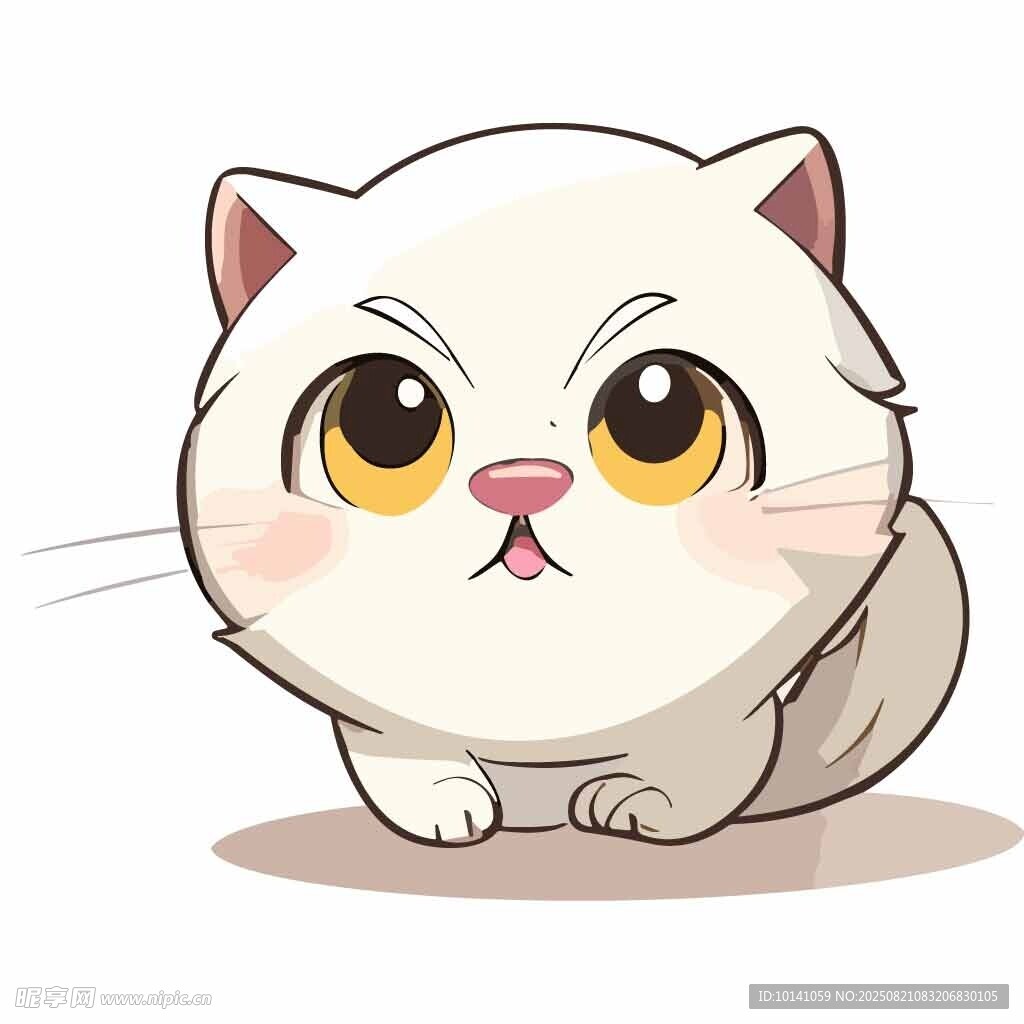 可爱小白猫