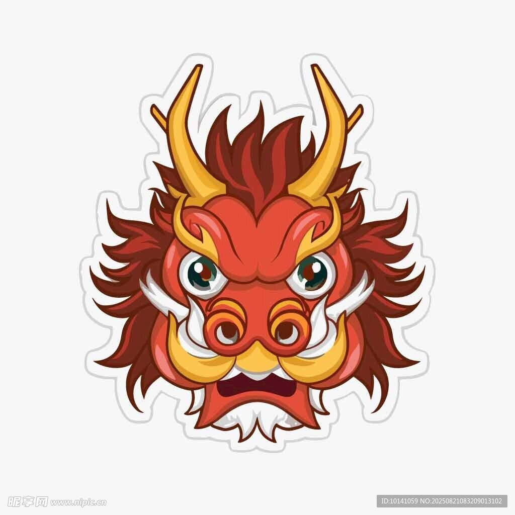 卡通龙形象贴纸