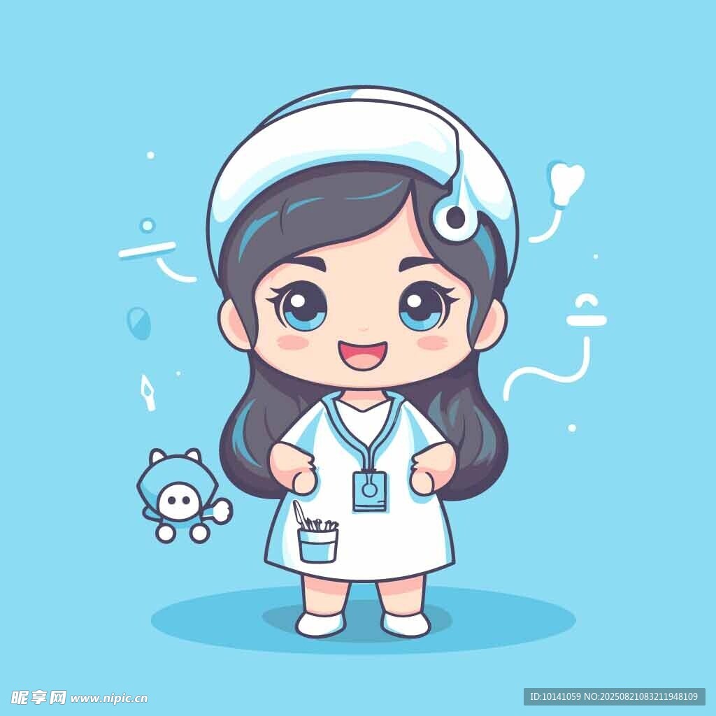 可爱卡通小护士形象