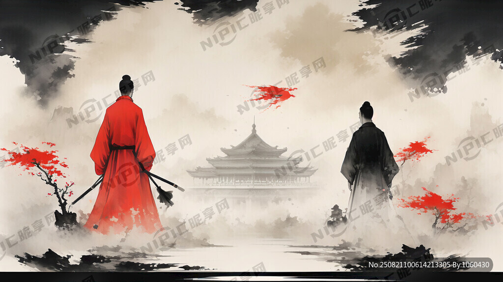 画一张王勃在滕王阁故事图