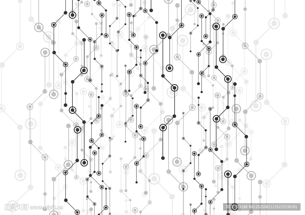 科技感黑白线条几何图案