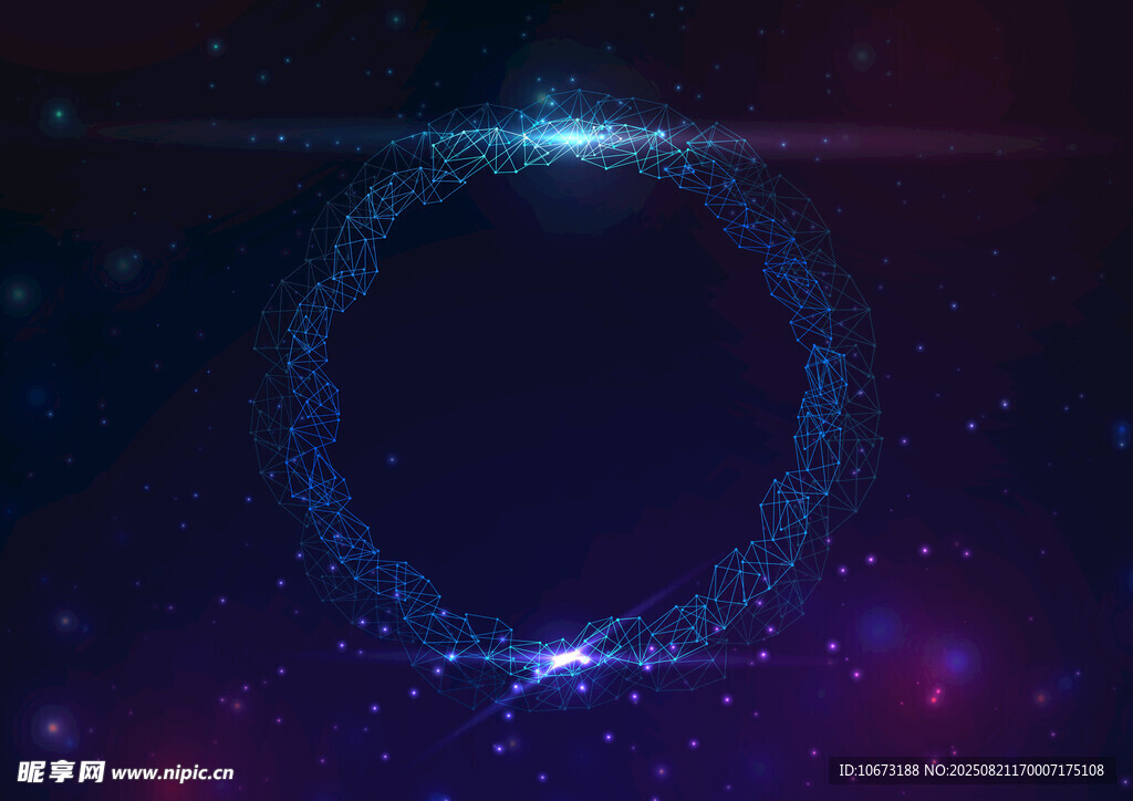 梦幻星空圆环背景特效