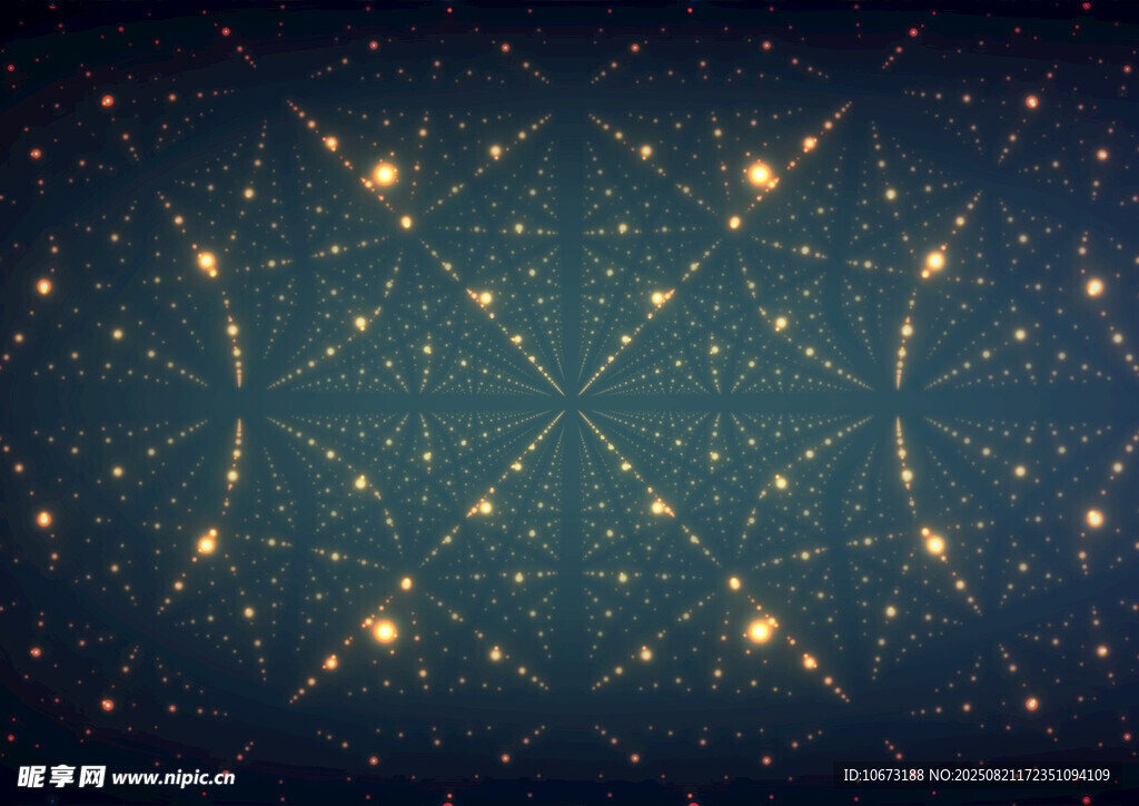 梦幻星空几何图案背景