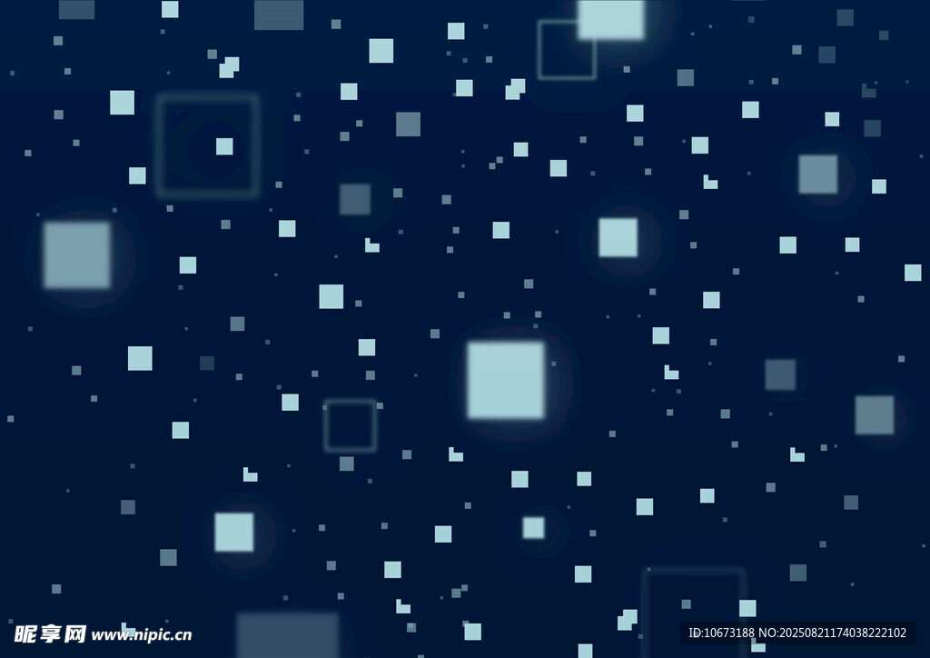 深蓝色方块星空背景图