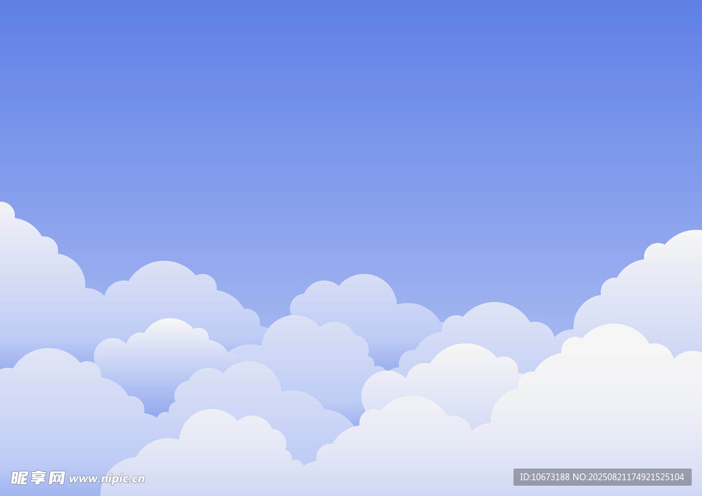 蓝天白云的纯净天空画面