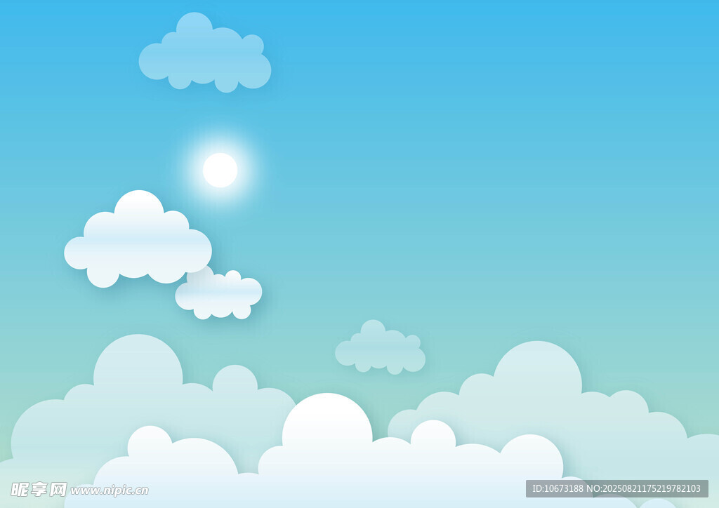 蓝天白云下的晴朗天空