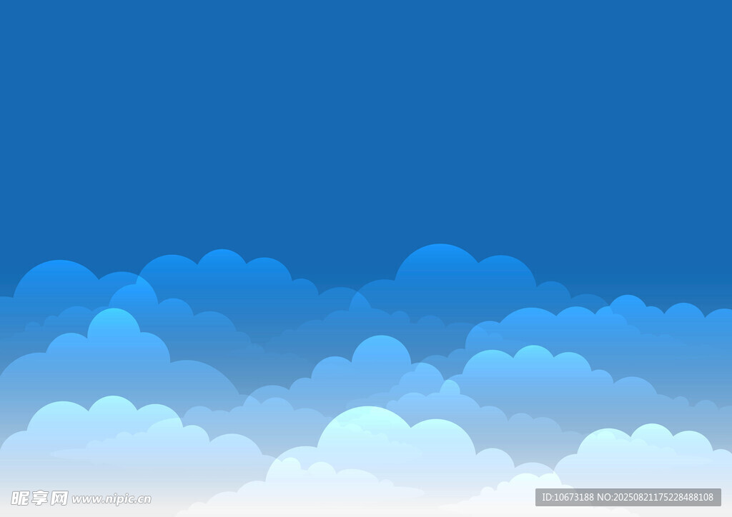 梦幻蓝色云朵天空背景