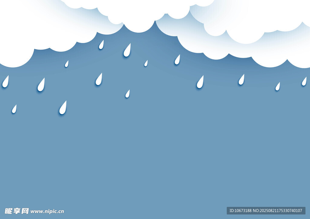 天空降雨场景