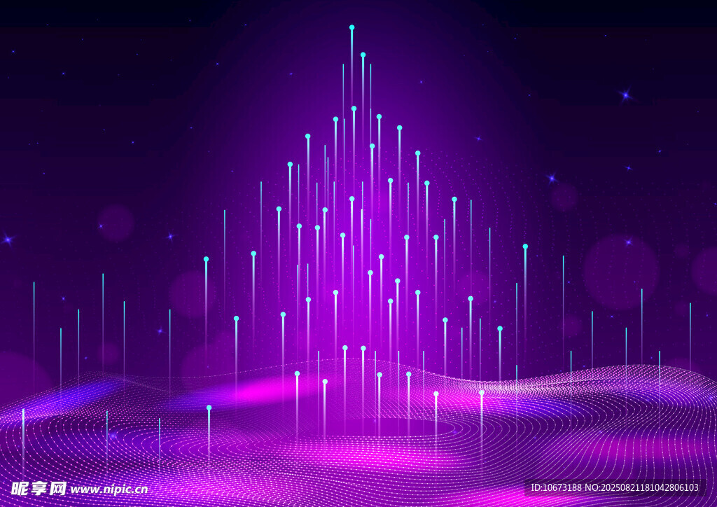梦幻紫色光效粒子场景