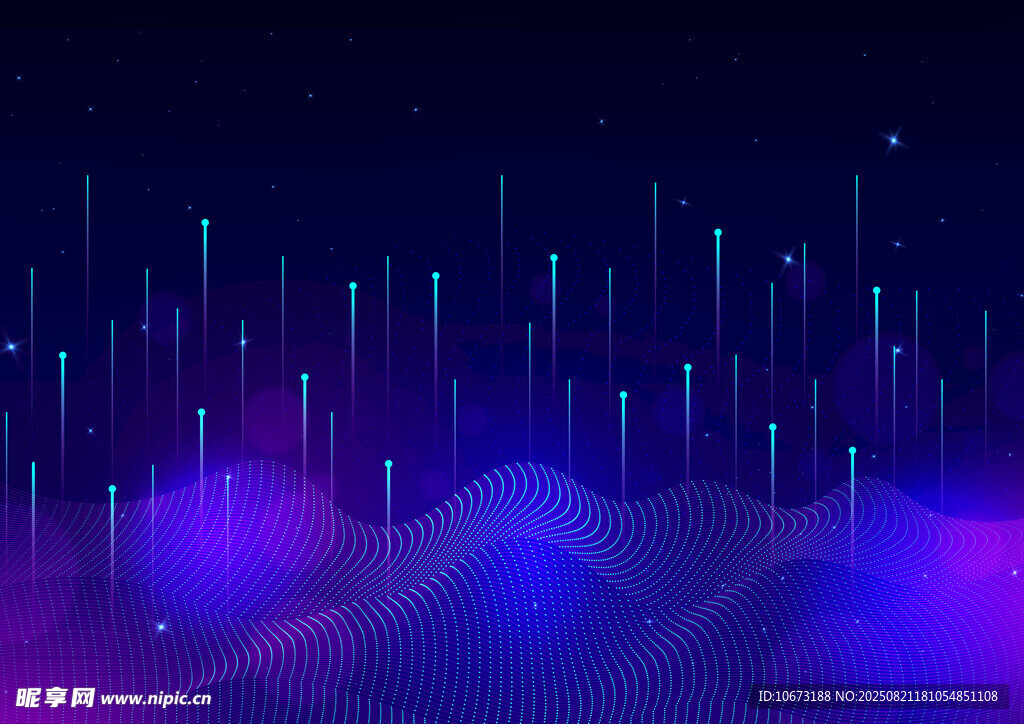 梦幻霓虹科技感流体背景