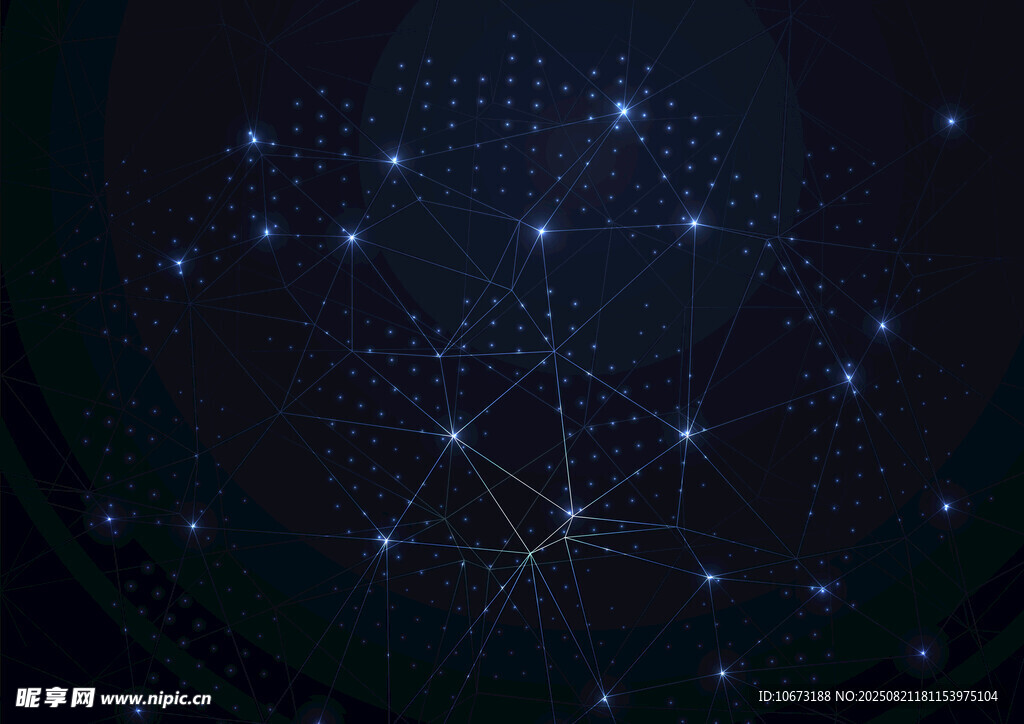 星空几何网络抽象图案