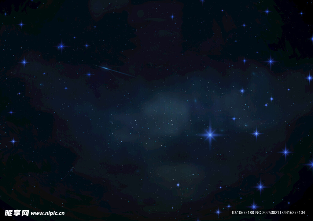 深邃星空下的闪烁繁星
