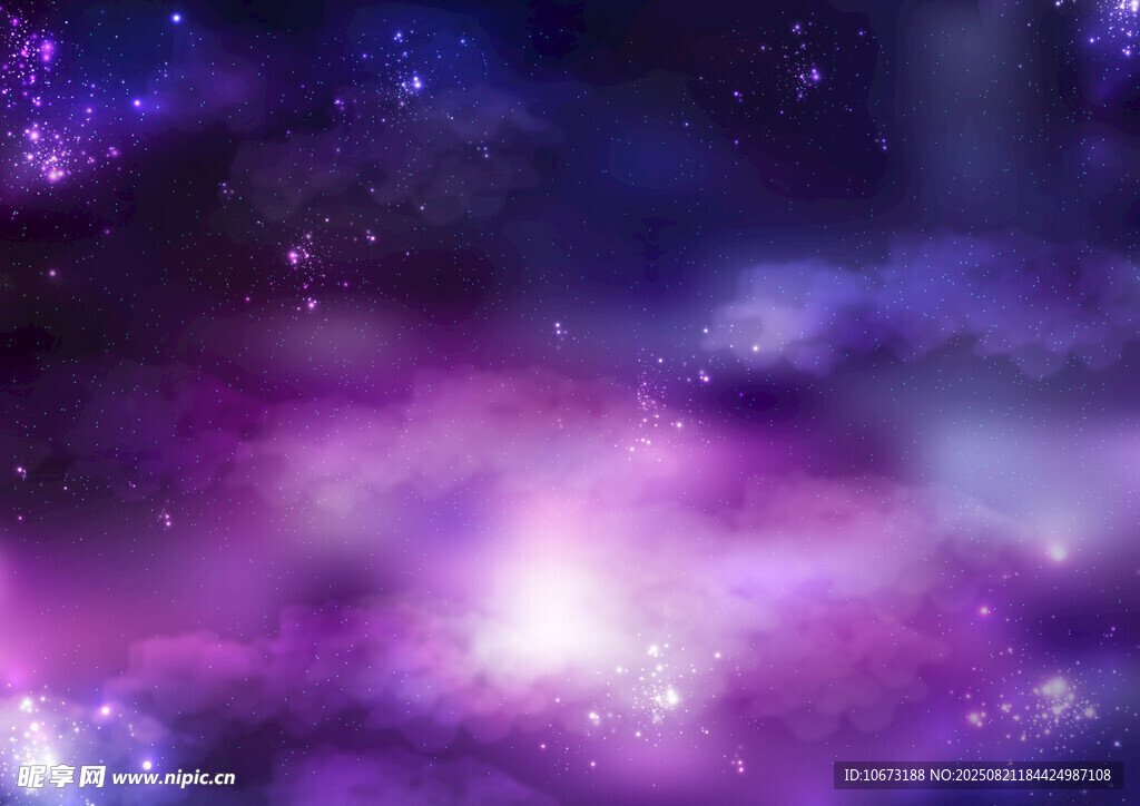 梦幻紫色星空背景
