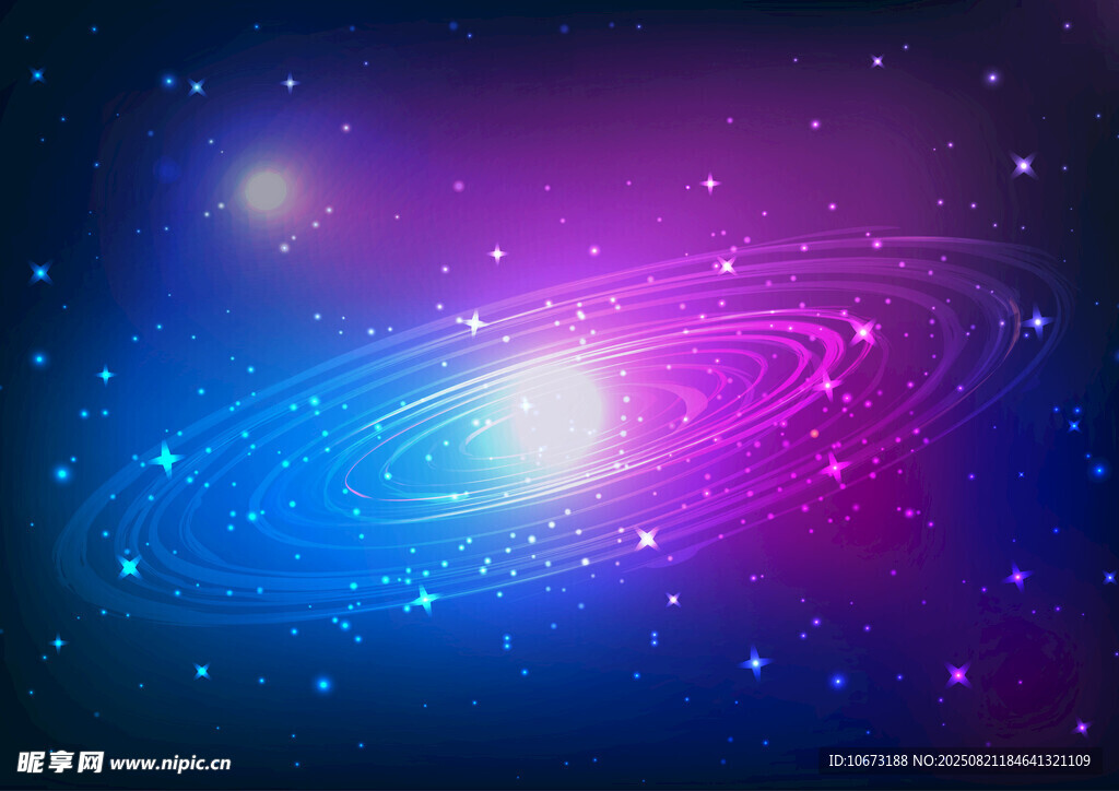 梦幻绚丽的星系宇宙图景