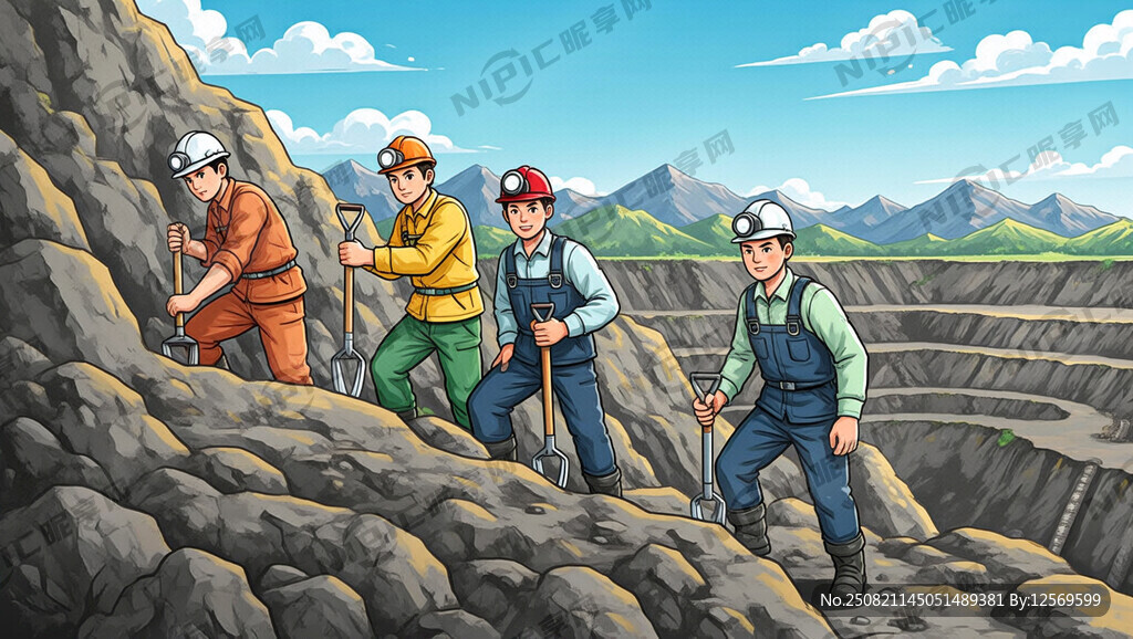 地质勘探   4人   山石 